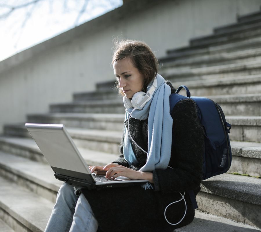 Aadil Academy student learning online